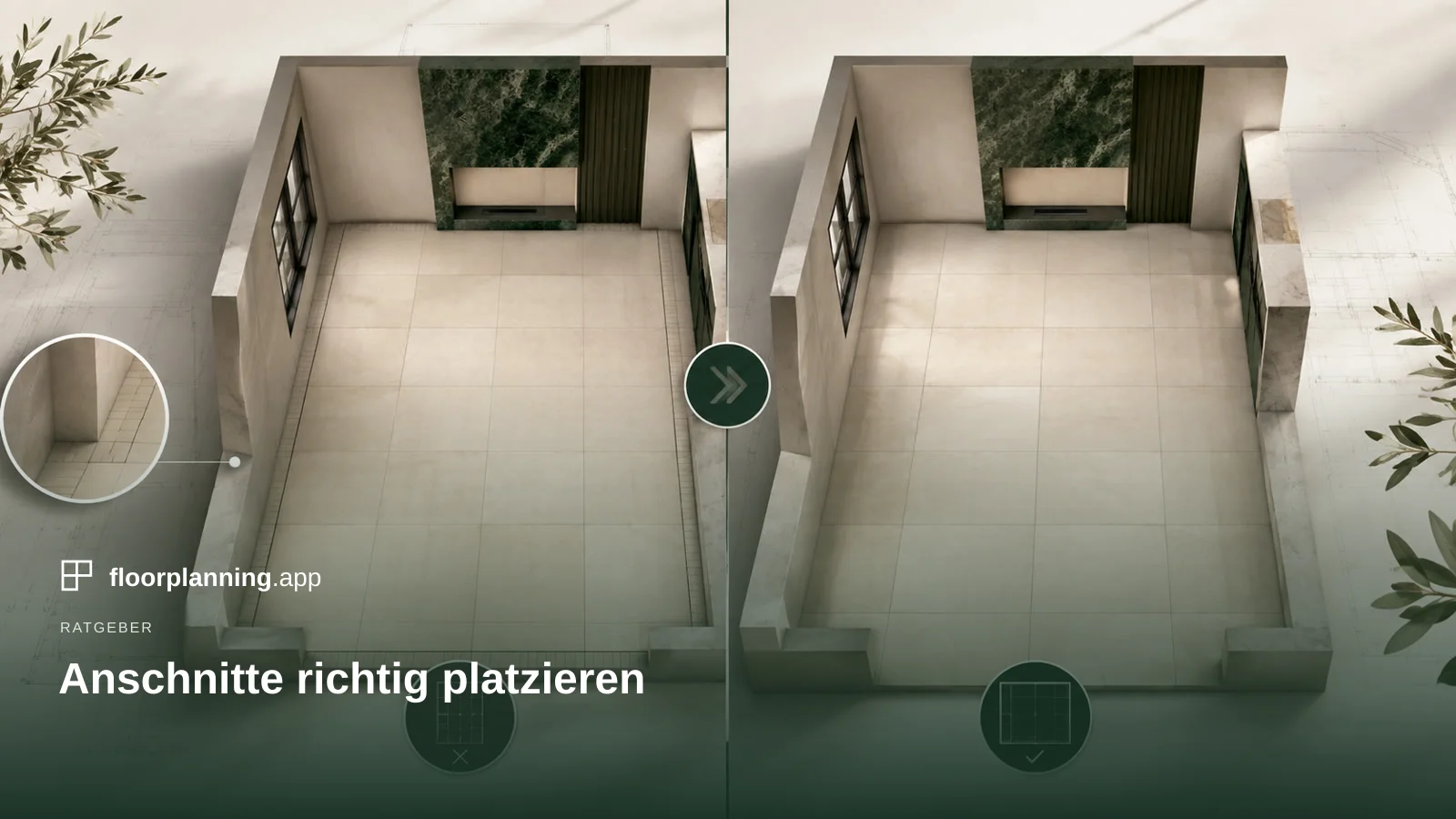 Wo landet der Anschnitt? Welche Wand die geschnittene Reihe verträgt