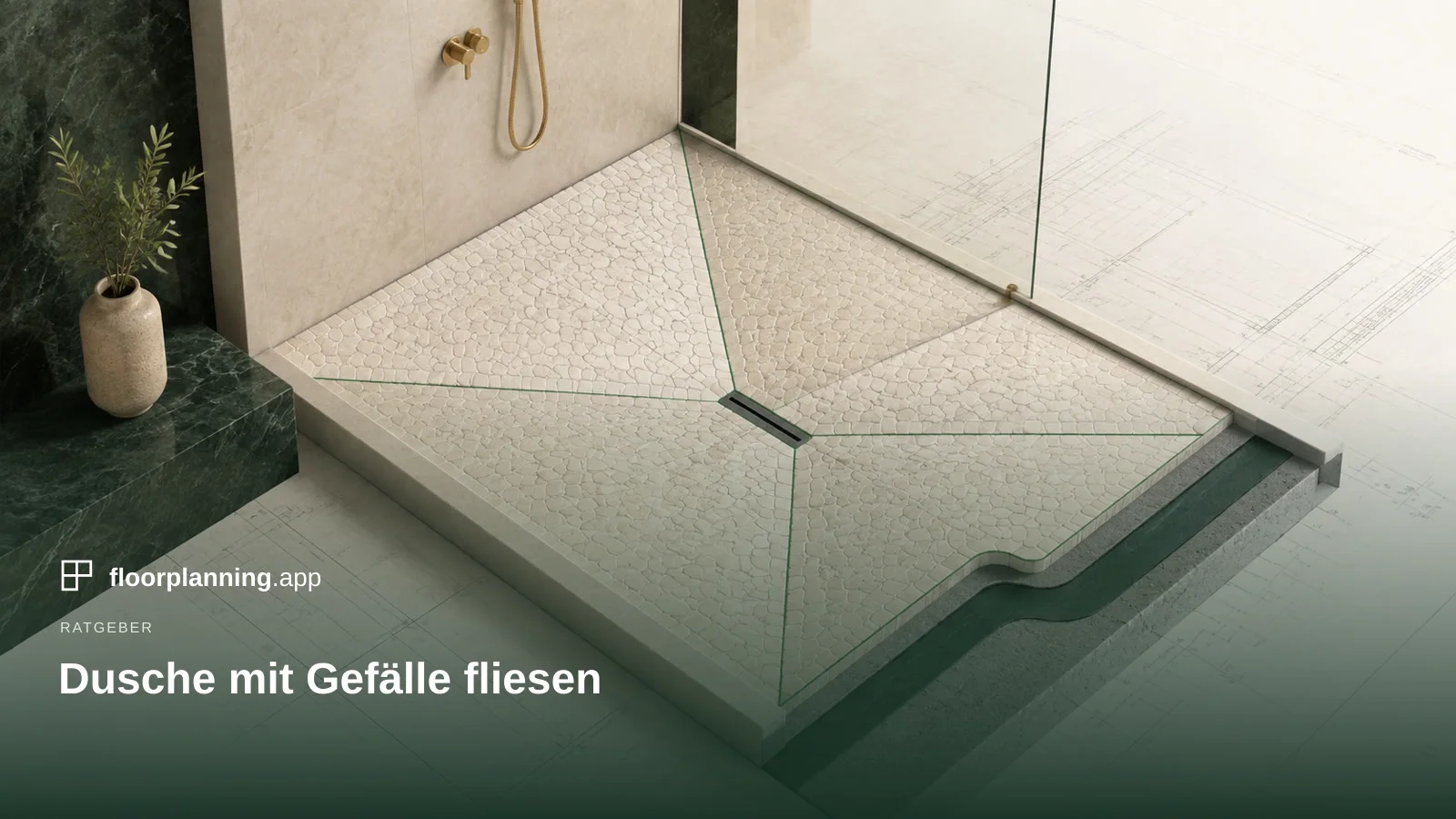 Dusche fliesen: Gefälle, Ablauf und Dichtung richtig planen