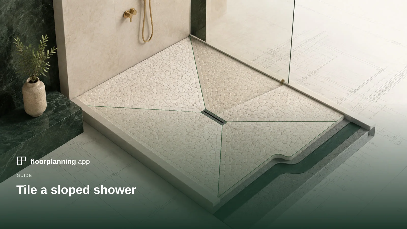 Tiling a shower: slope, drain and waterproofing done right