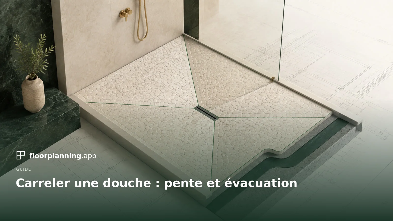 Carrelage de douche : bien planifier pente, évacuation et étanchéité