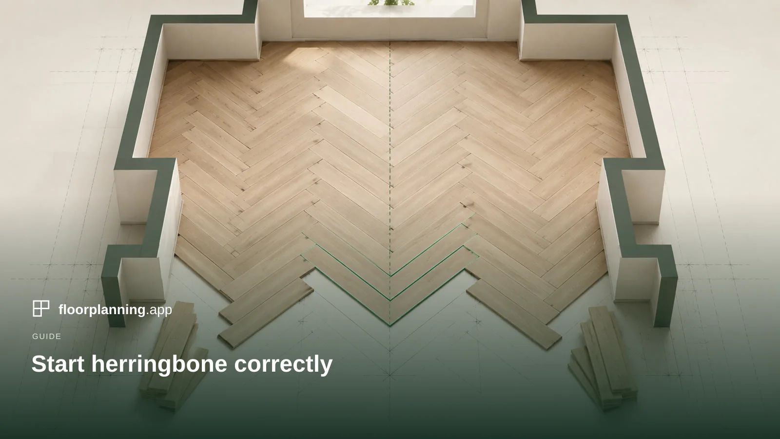 Laying herringbone: which corner to start?