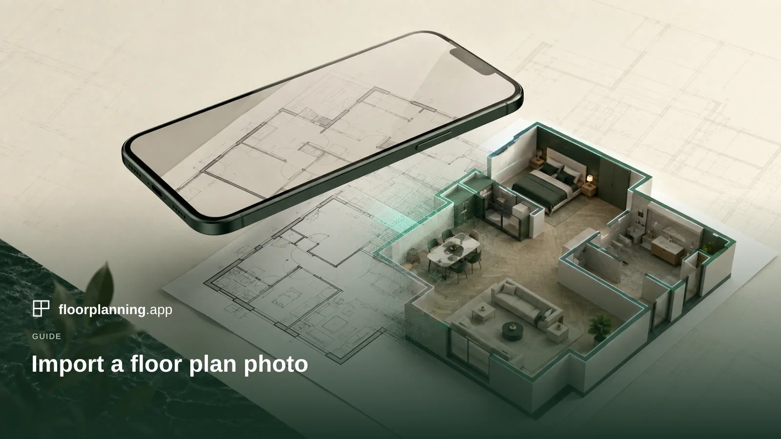 Import a floor plan from a photo: how to digitise your plan
