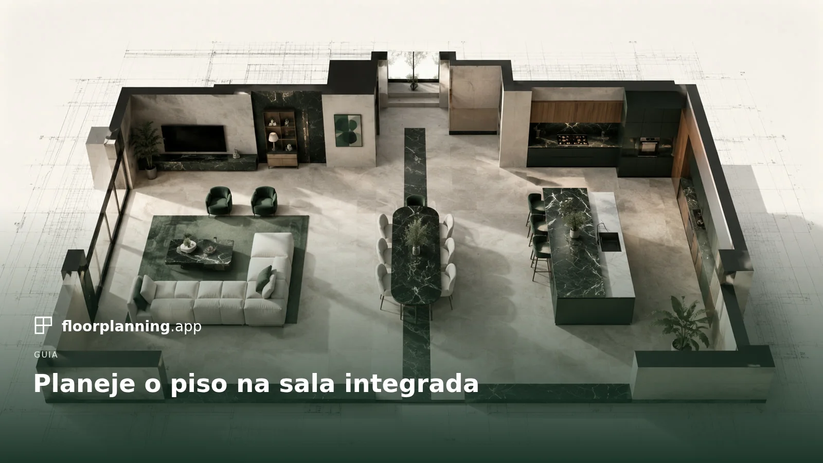 Sala integrada: piso contínuo ou separado?