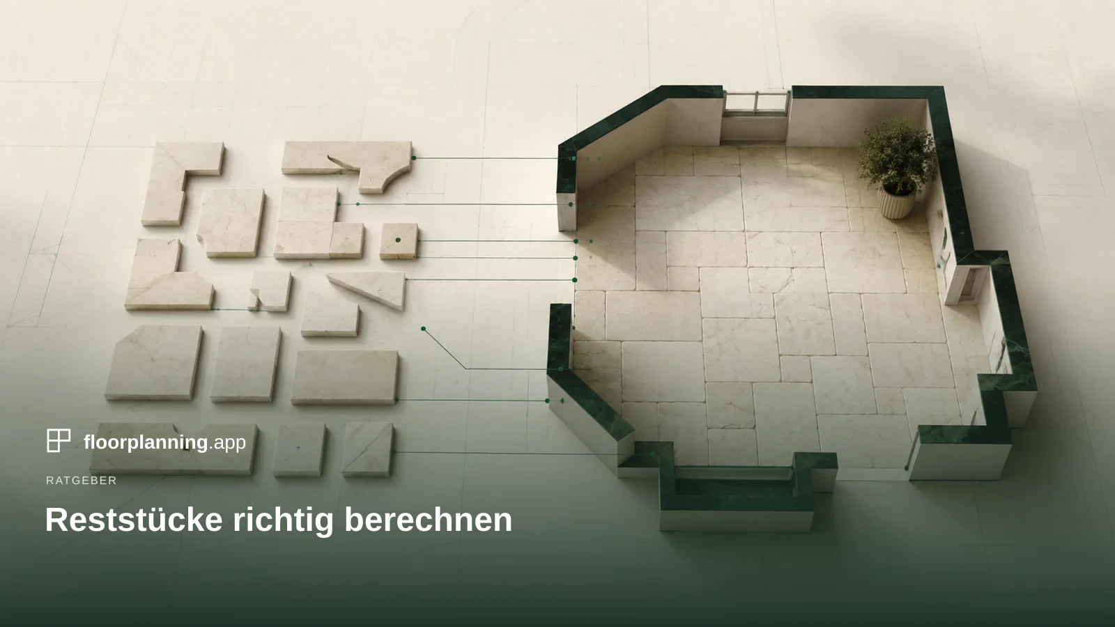 Reststücke beim Fliesenverlegen berechnen