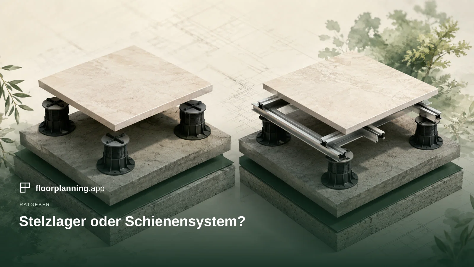 Stelzlager oder Schienensystem für Terrassenplatten?
