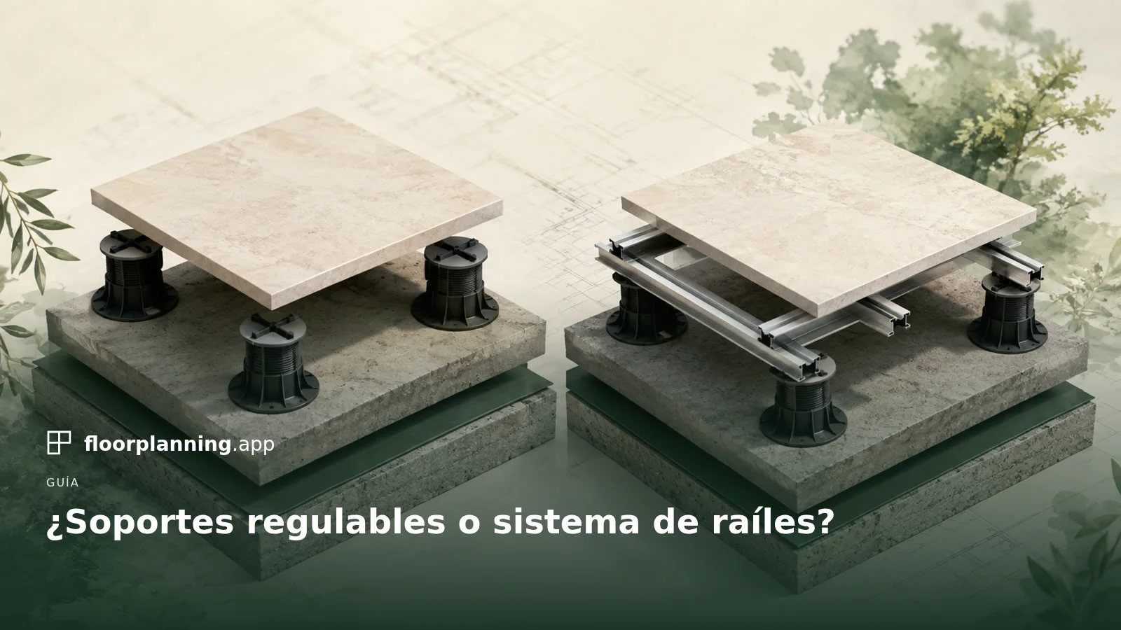 ¿Soportes regulables o rieles para losas?