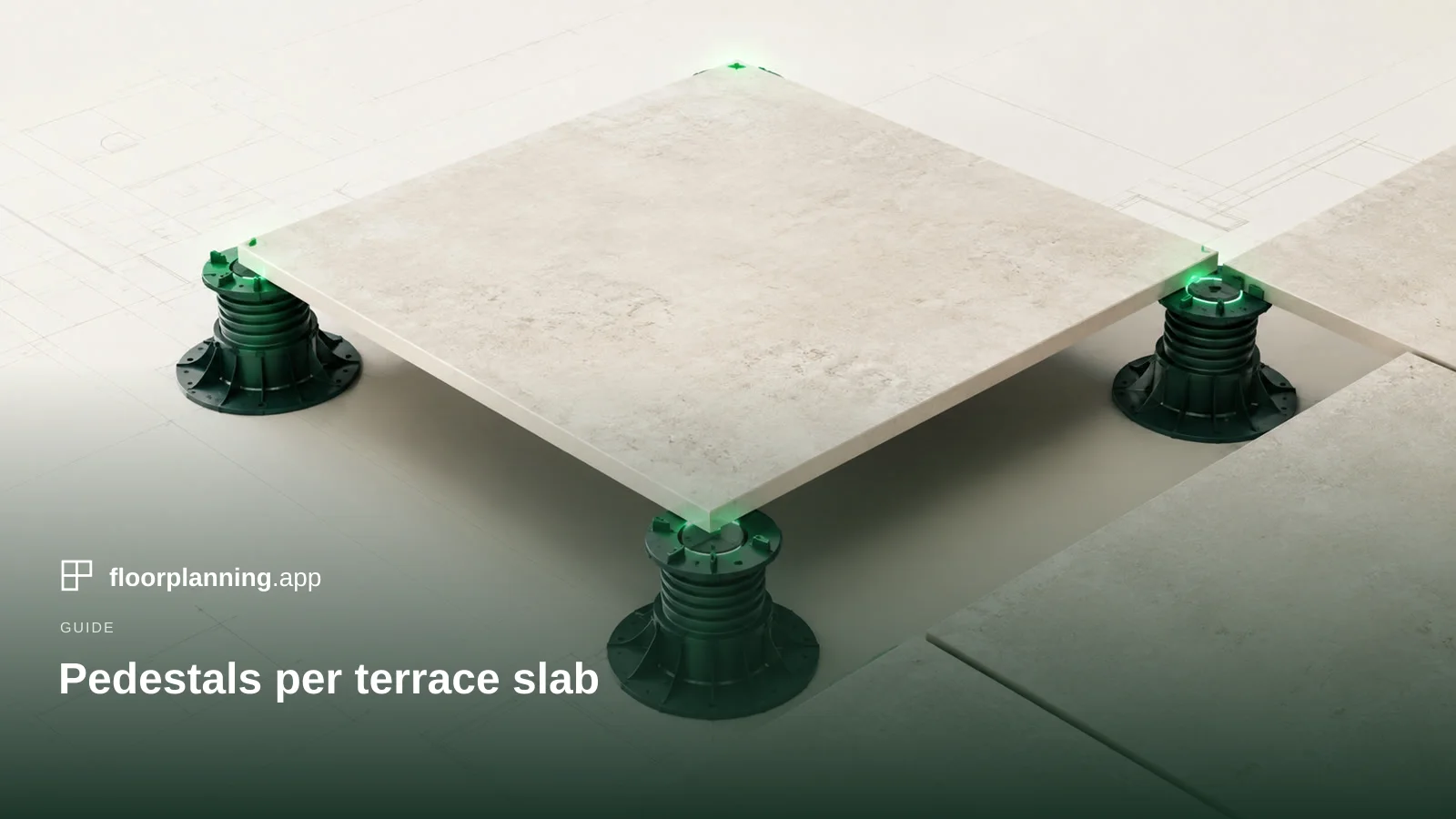 How many pedestals do you need per paving slab?