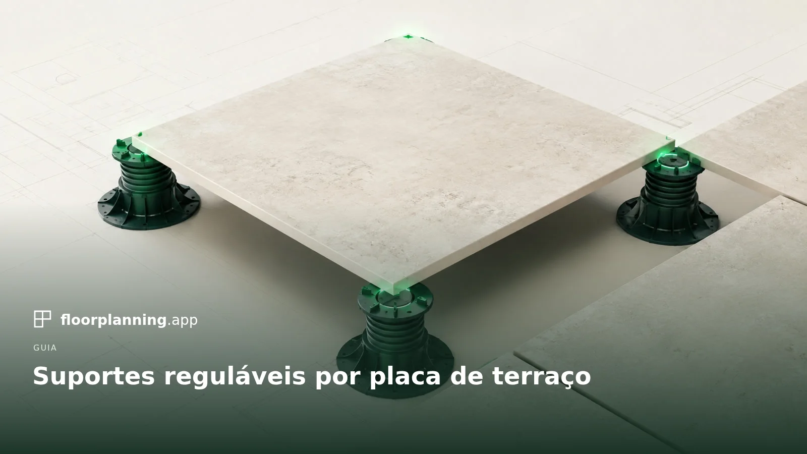 Quantos suportes reguláveis por placa de terraço?