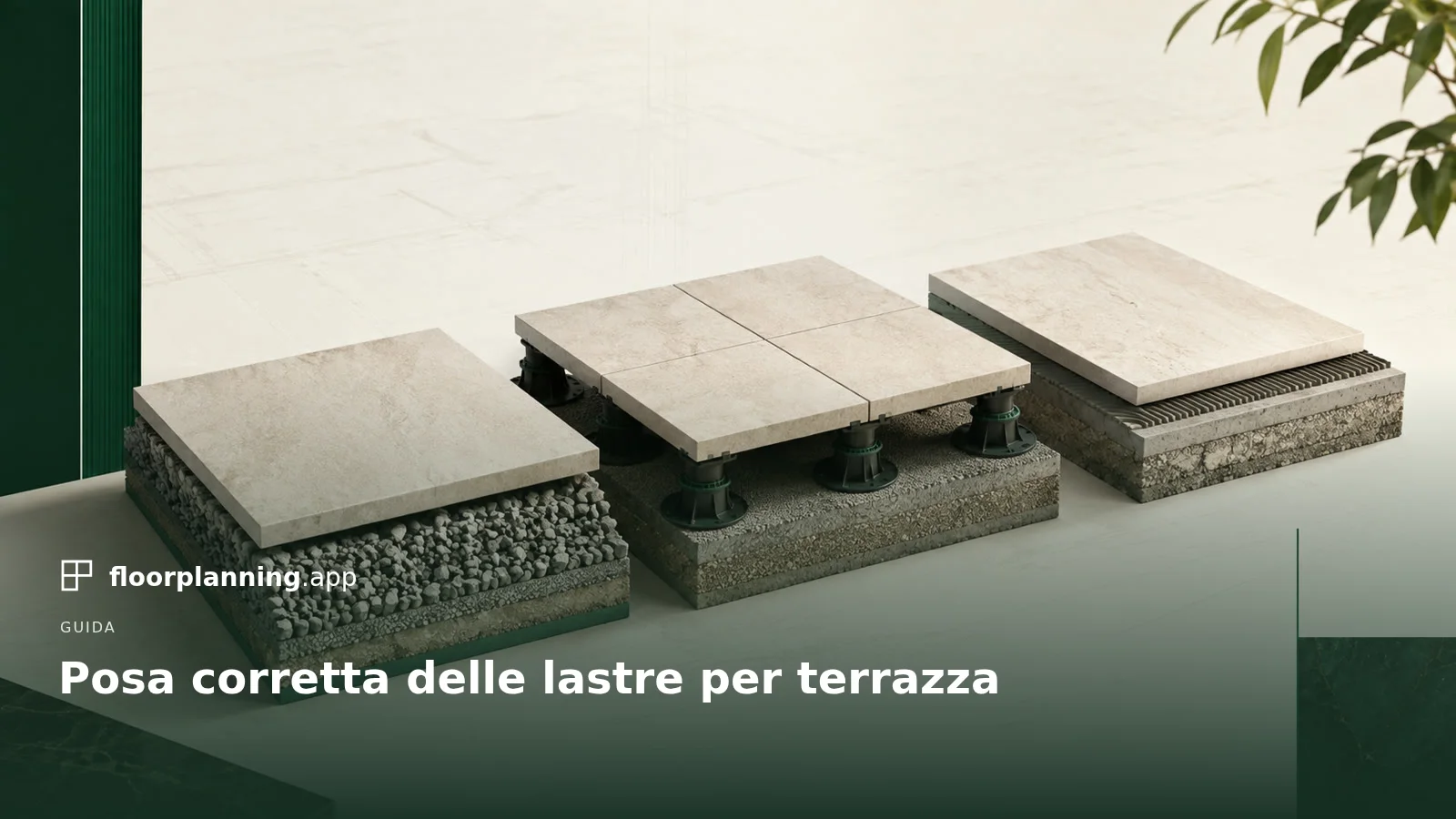 Posa lastre: ghiaia, supporti o malta?