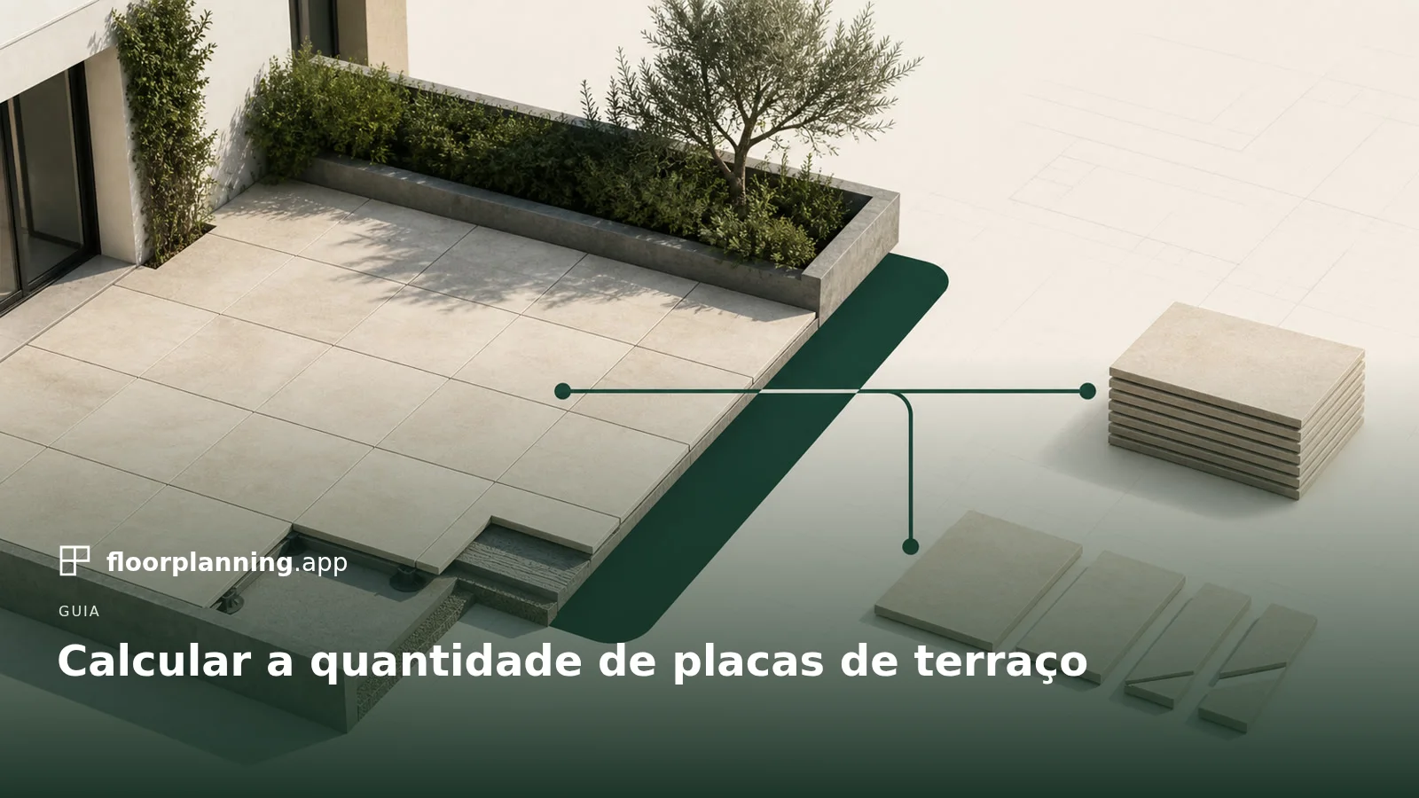 De quantas placas de terraço preciso?