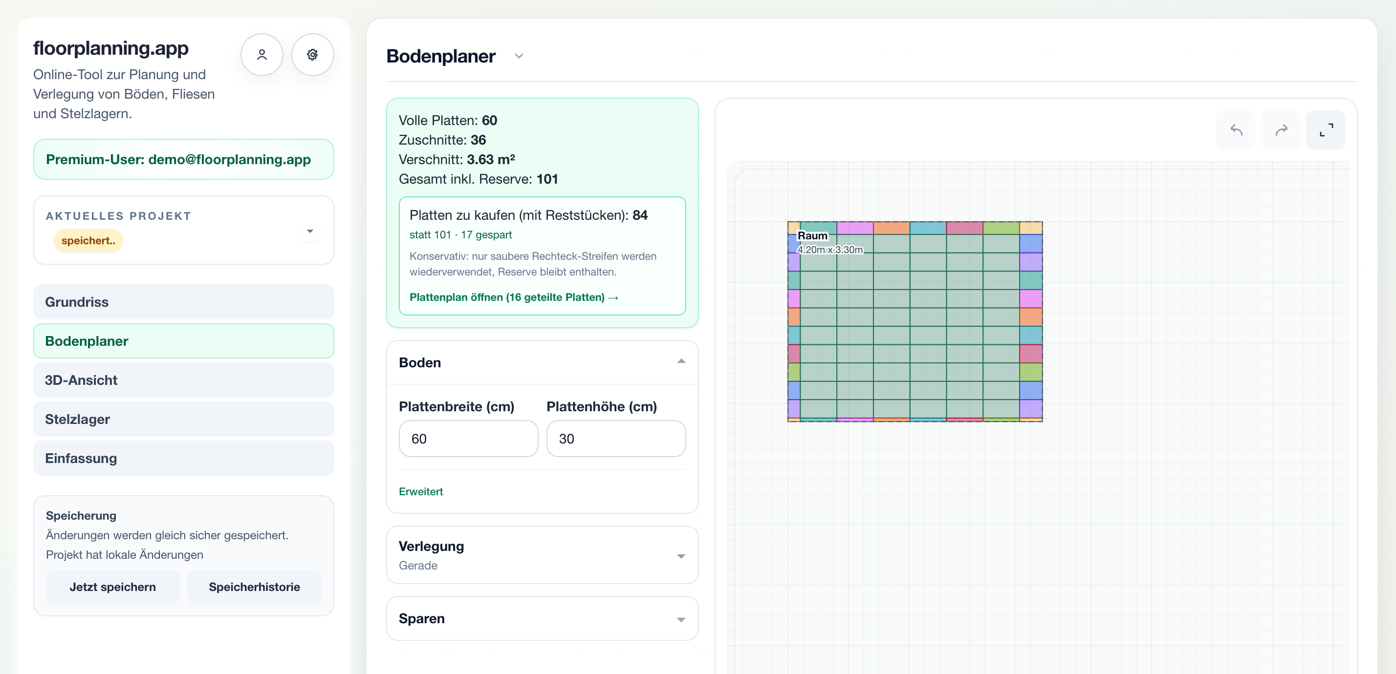 Optimized layout with offcut reuse and savings