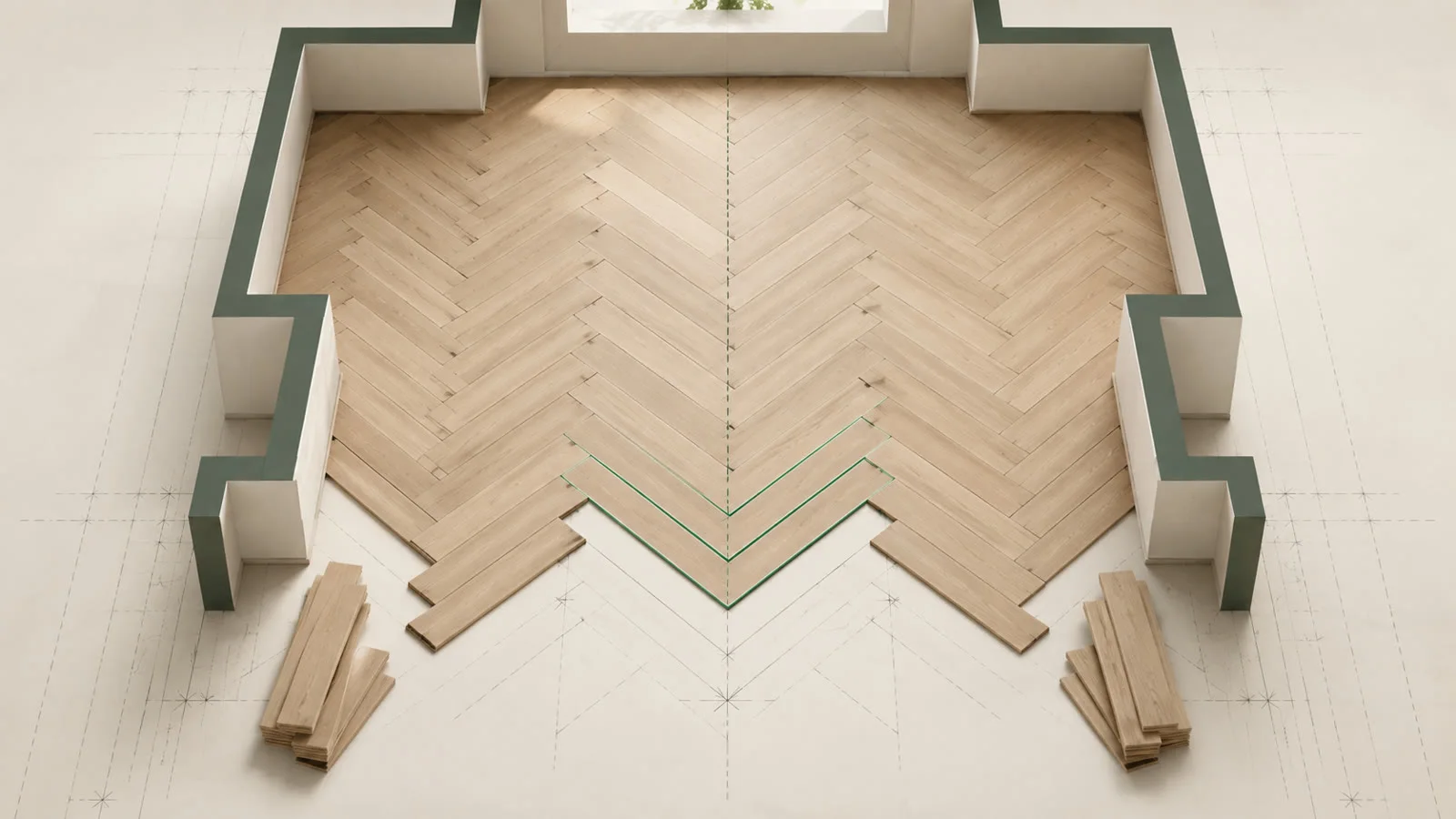 Pose en chevrons : par quel coin commencer