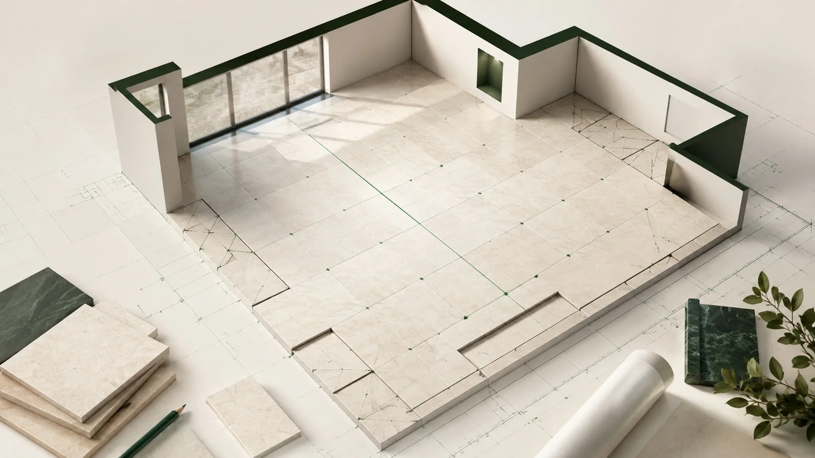 Plan de pose : du relevé à la 1ère rangée