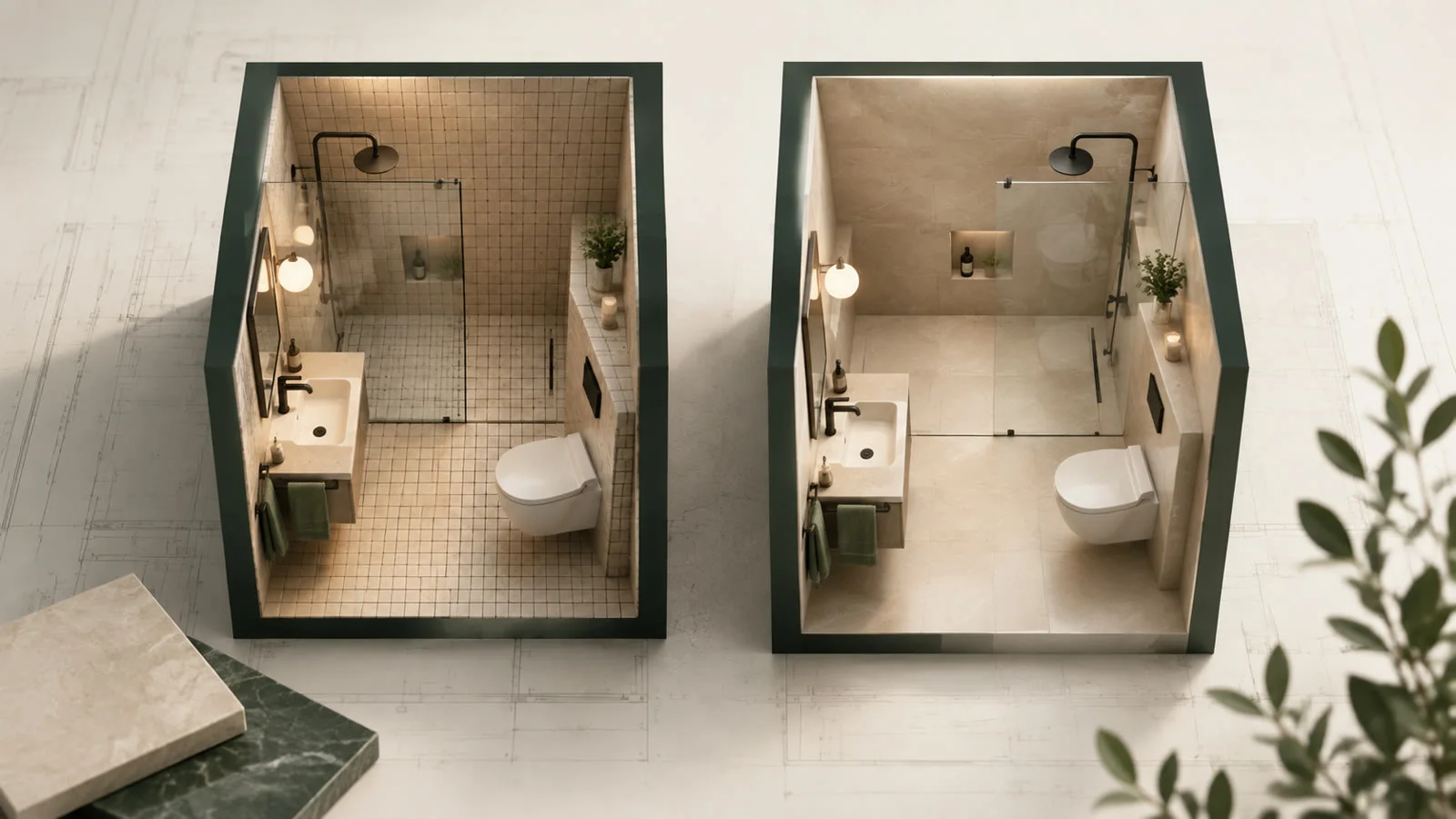 Bagno <5 m²: quale formato ingrandisce?